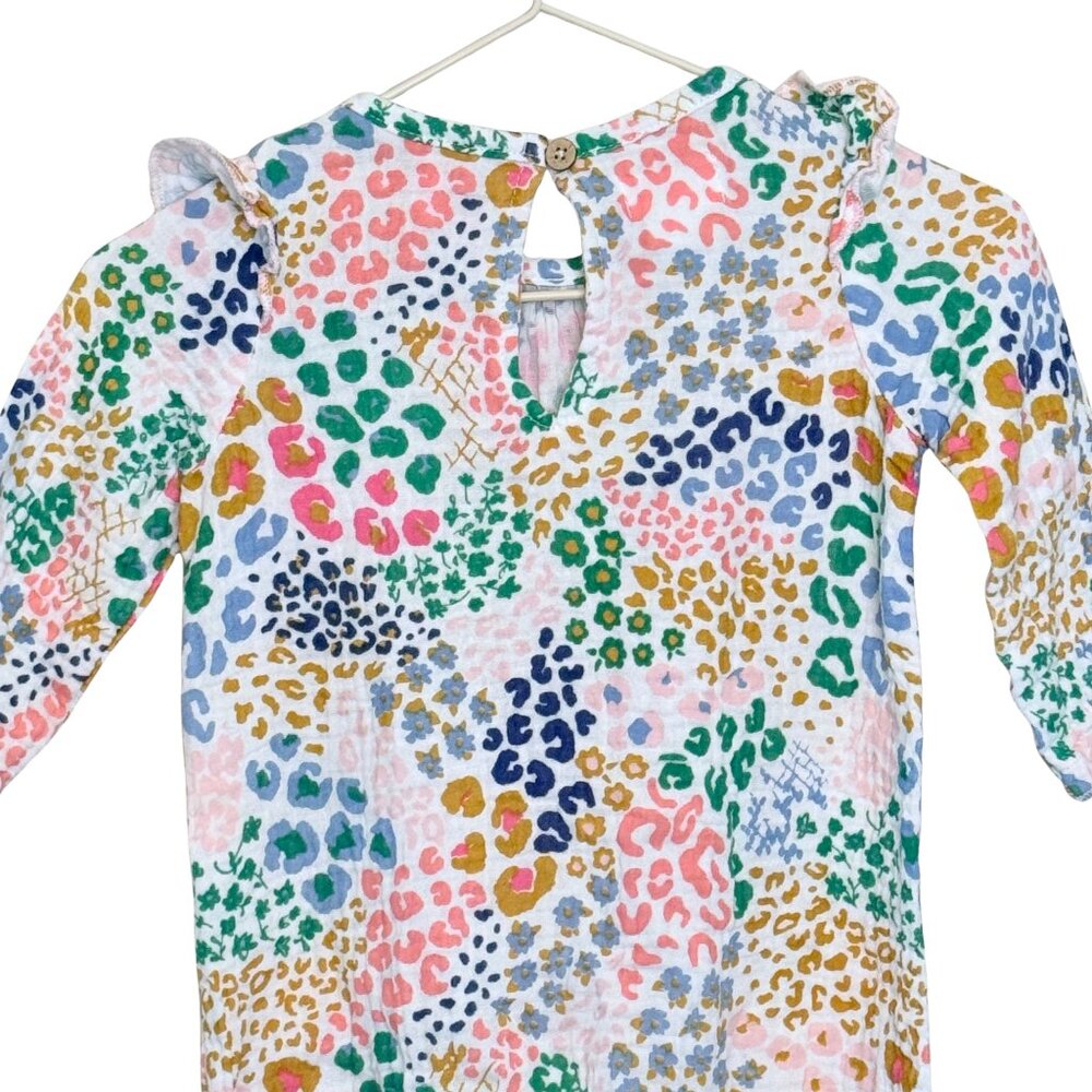 Mud Pie Baby Girls Rainbow Leopard Bodysuit - Size 3-6M - Picture 9 of 9